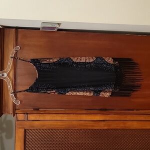 CLEOBELLA x Free People | Edie Mini Shift Dress Fringe Hem Bohemian - size S